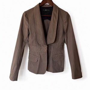 UNIQLO +J Jil Sander Taupe Cotton Blazer Jacket Minimalist Quiet Luxury XS/S